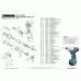 Set of Tools DK1071A Makita with RTS Hammer Drill 6270D and Impact Driver 6980FD